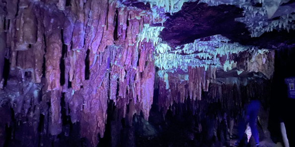 Glowing Cave Formations