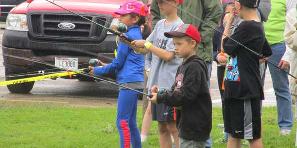 A little instruction before sending out the anglers at the 2016 event.
