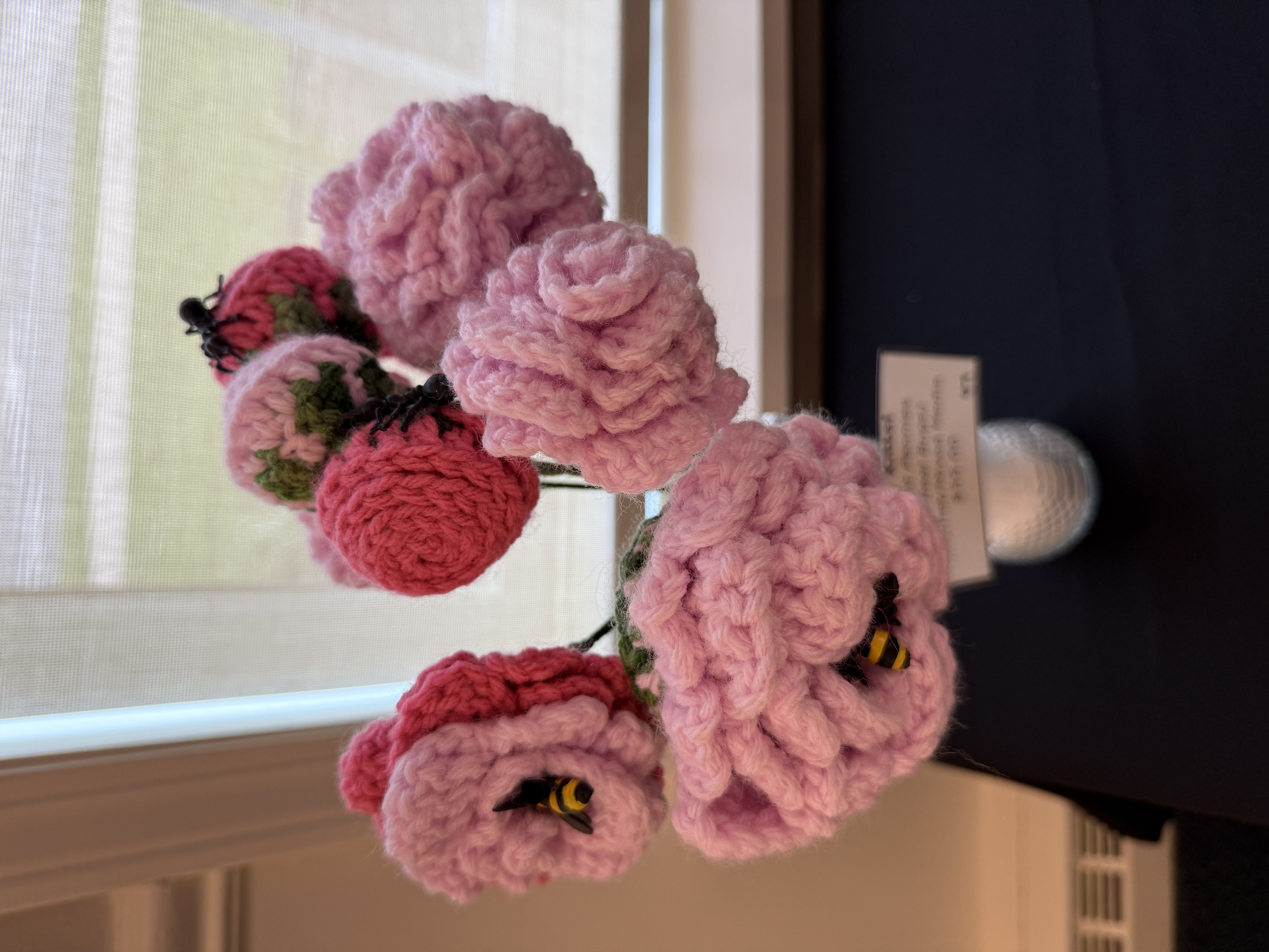 Crocheted peonies