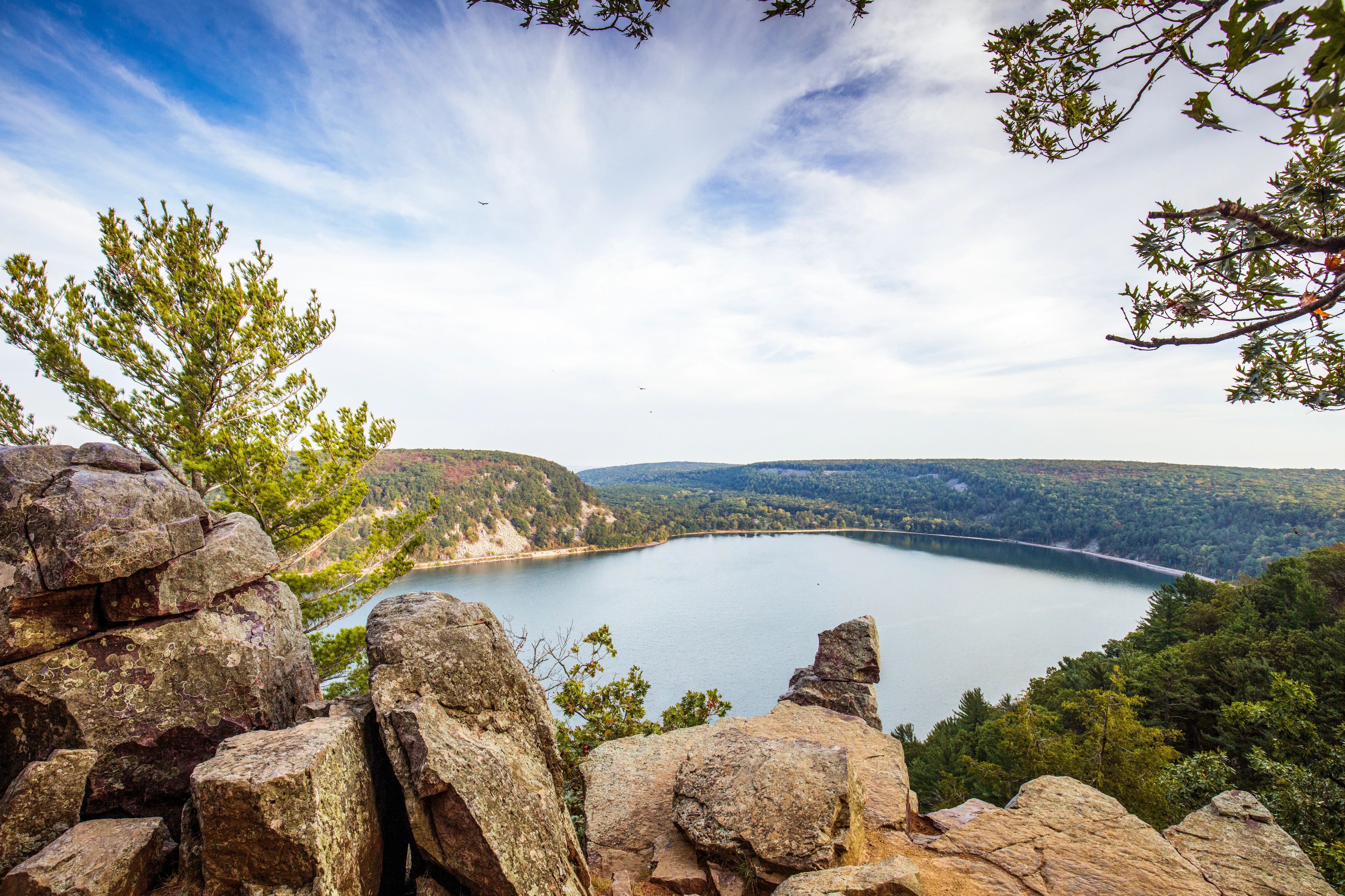 Scenic Overlook of Devils Lake at Devils Lake State Park