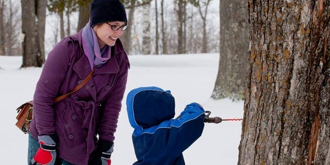 Hands-on tree tapping demonstrations are fun for all ages!