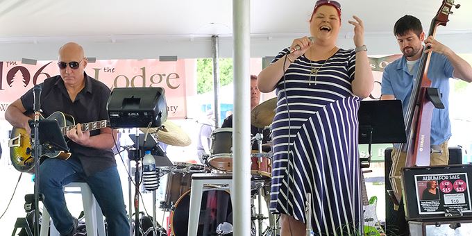Northeast Wisconsin jazz vocalist Erin Krebs entranced the audience with her incredible voice and her wide-ranging musical taste during her performances in 2017 and 2018.