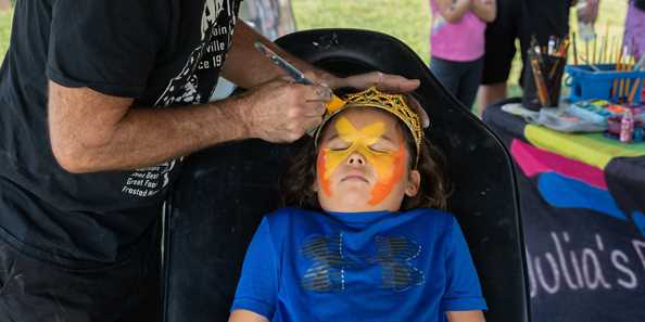 The fun zone has face painting