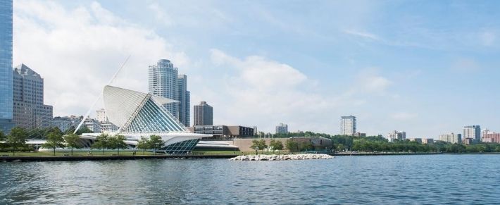 View of Downtown Milwaukee from Lake Michigan