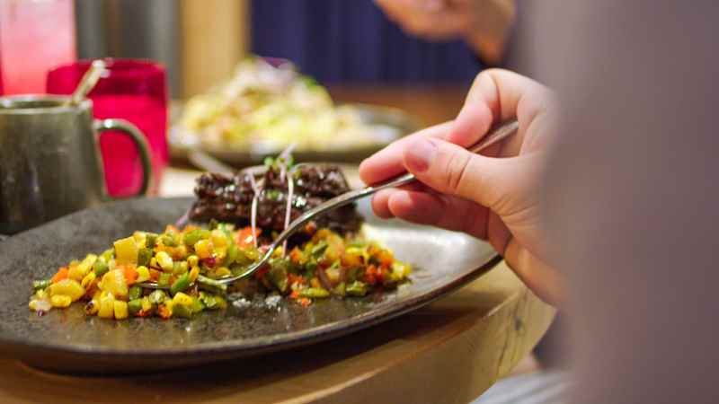 close up of a plate of food