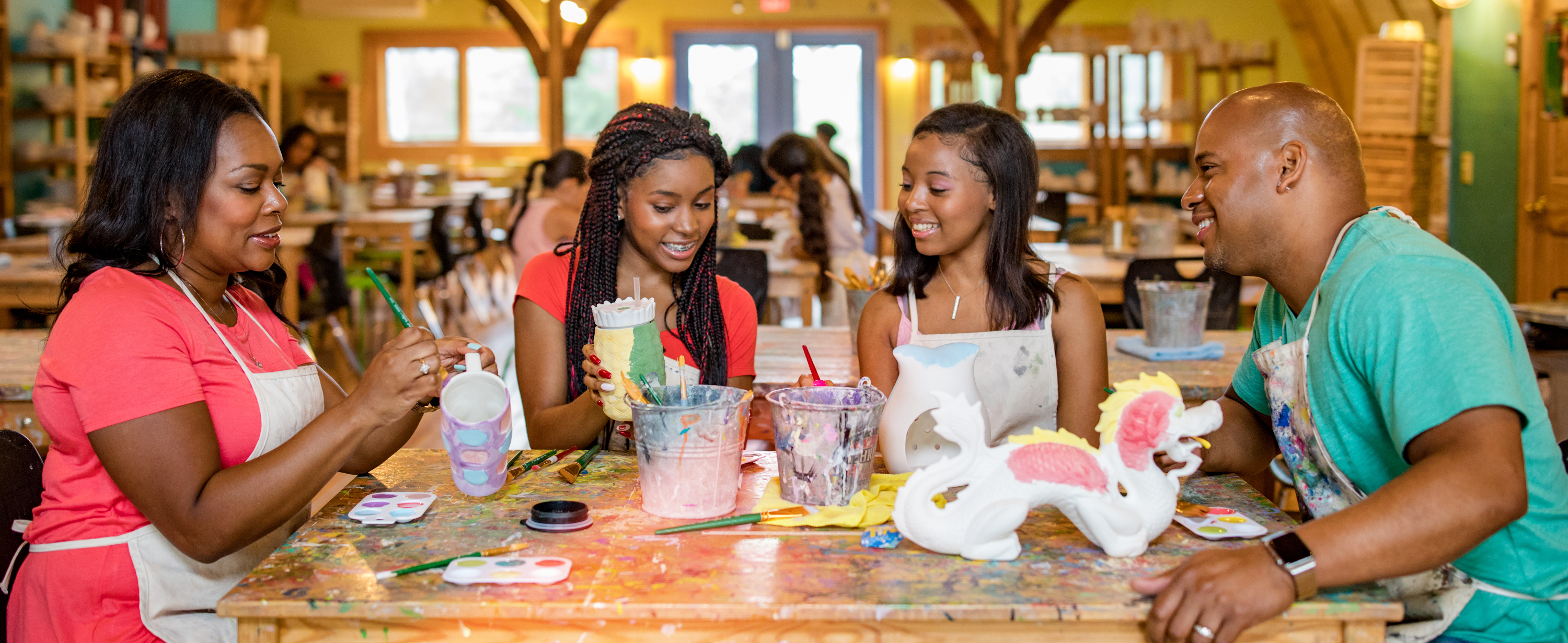 Art Schools-087 Family Painting Ceramics