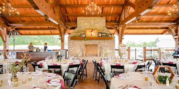 Our outdoor, rustic pavilion wedding venue is ready to book for your event!