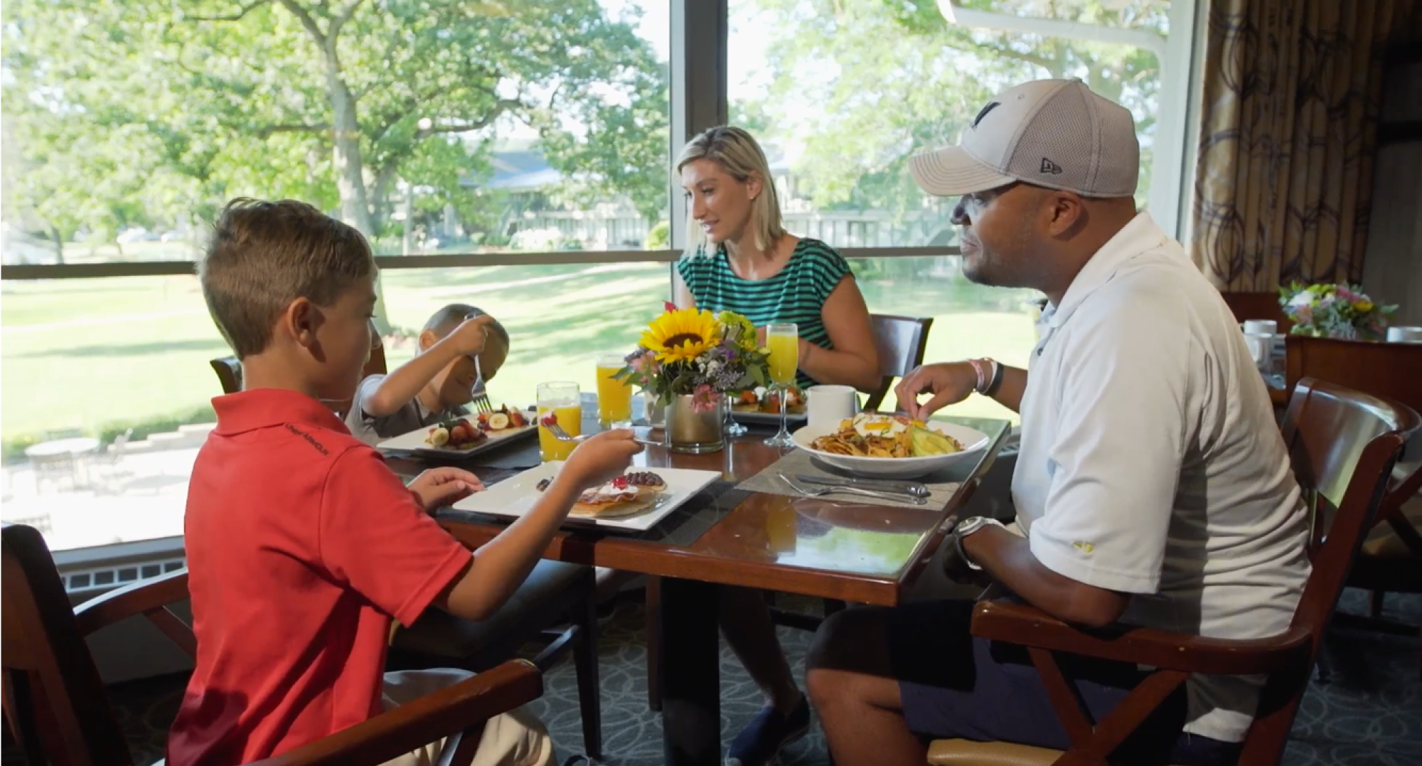Family having breakfast at 240 WEst