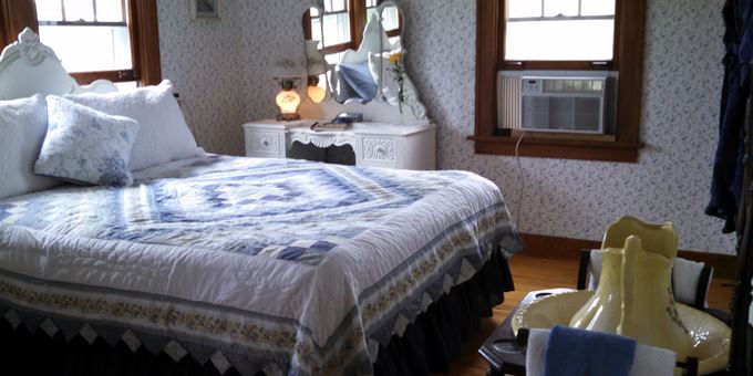 Accommodations and furnishings are period pieces.