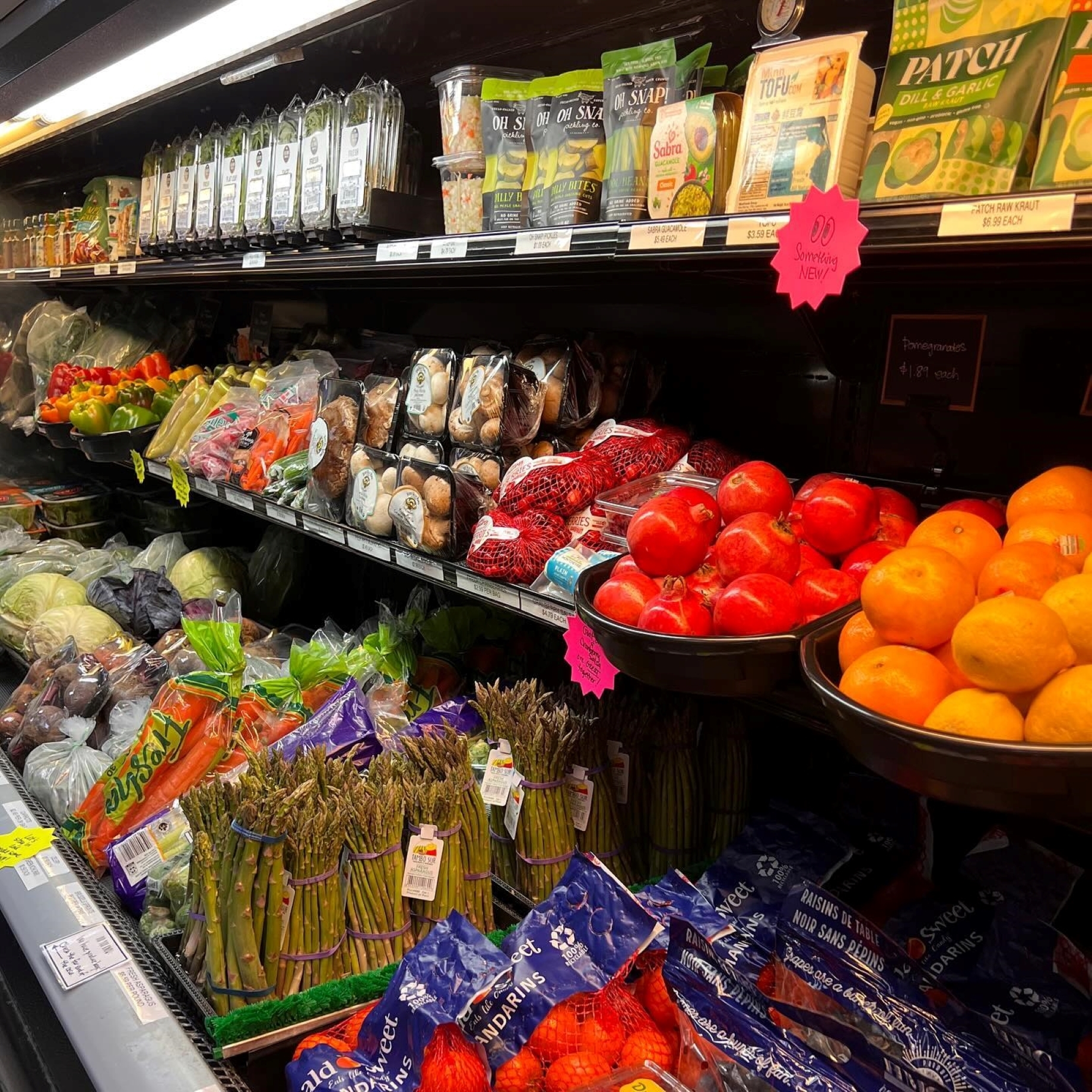 Grocery case at LG Country Meats.