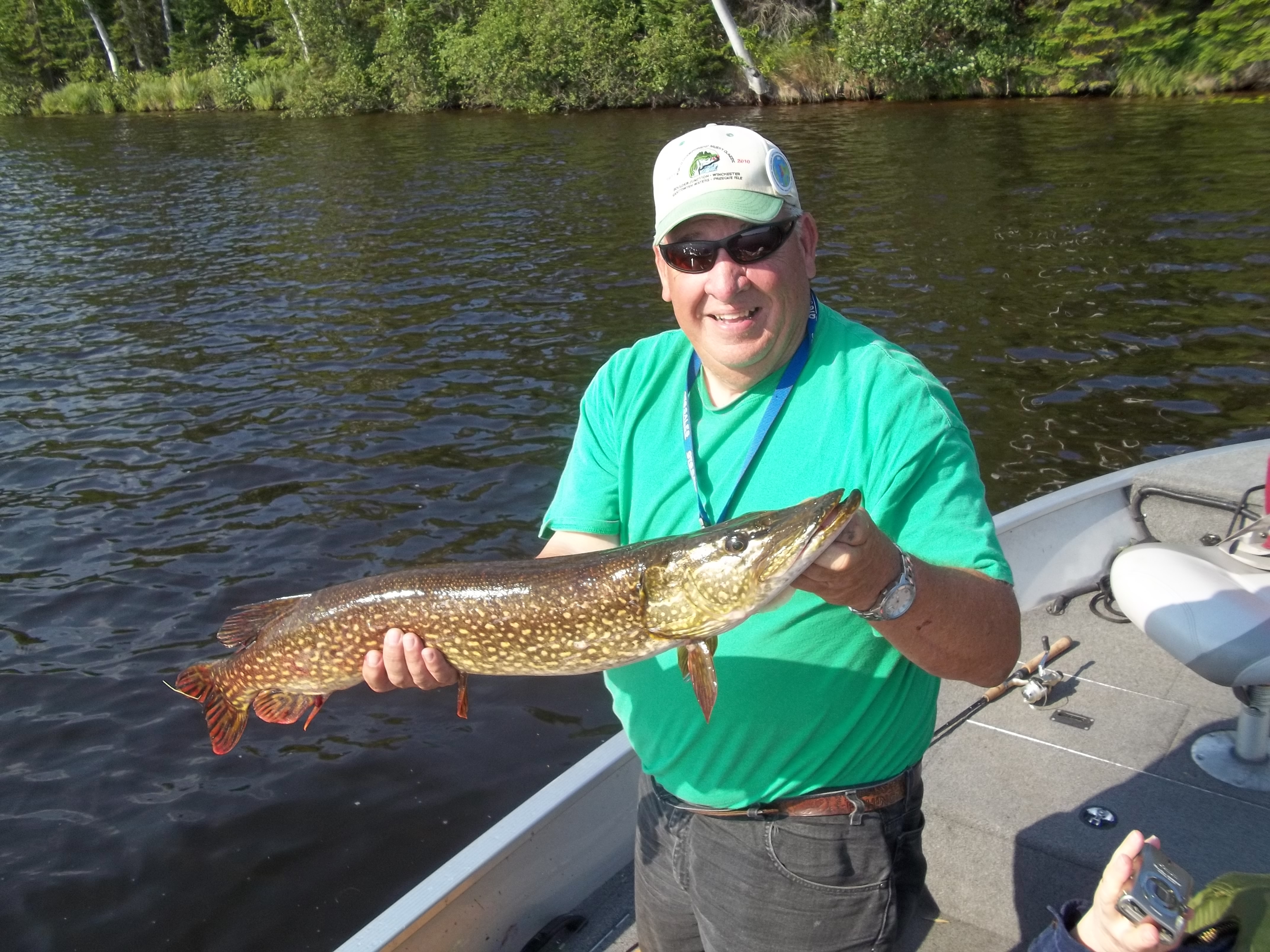 Bob Bertch holding a nice northern