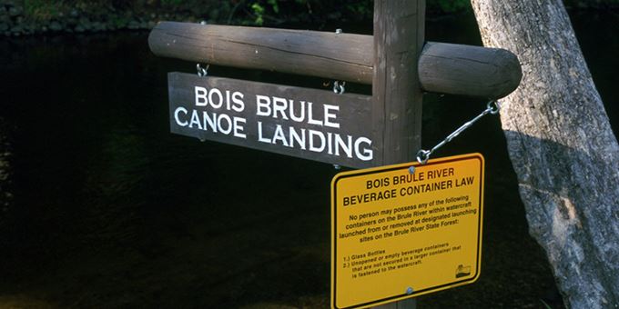 The Bois Brule Campground features a canoe landing for paddling on the Brule River. Photo from Flickr user tsuacctnt.