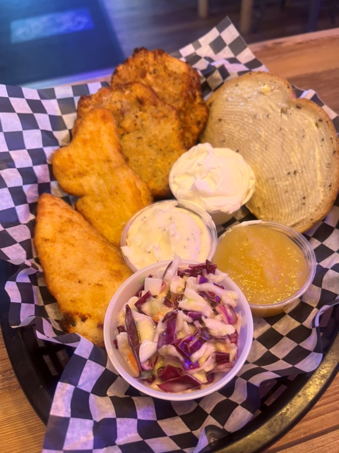 Fish Fry meal at LG Axe Throwing