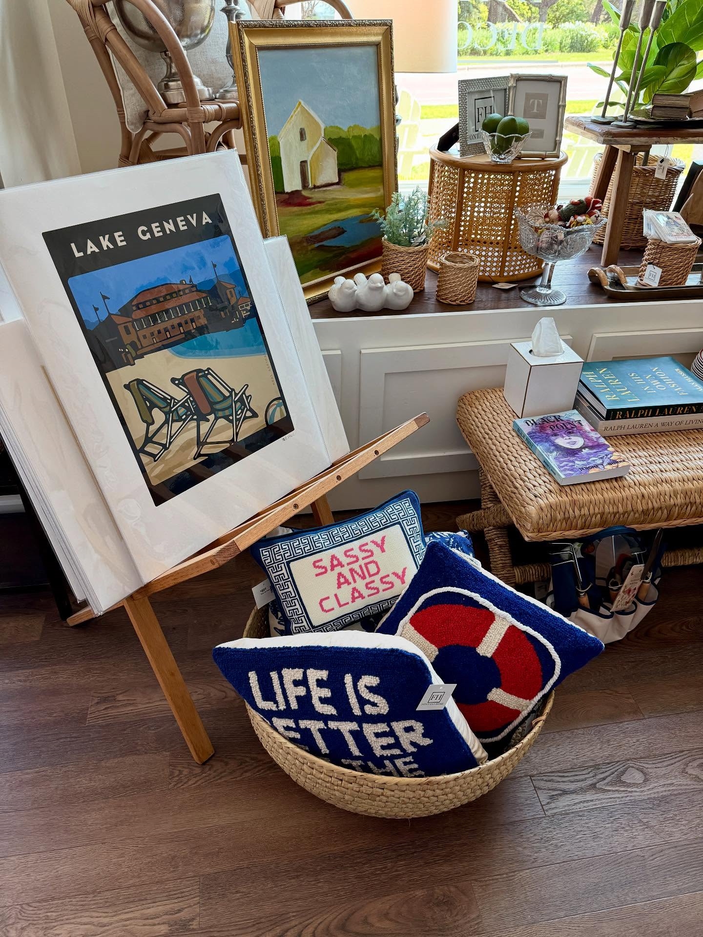 Table of gift items in Fontana Home.