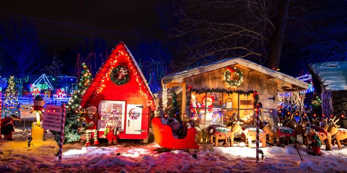 Rotary Winter Wonderland at festive holiday displays.