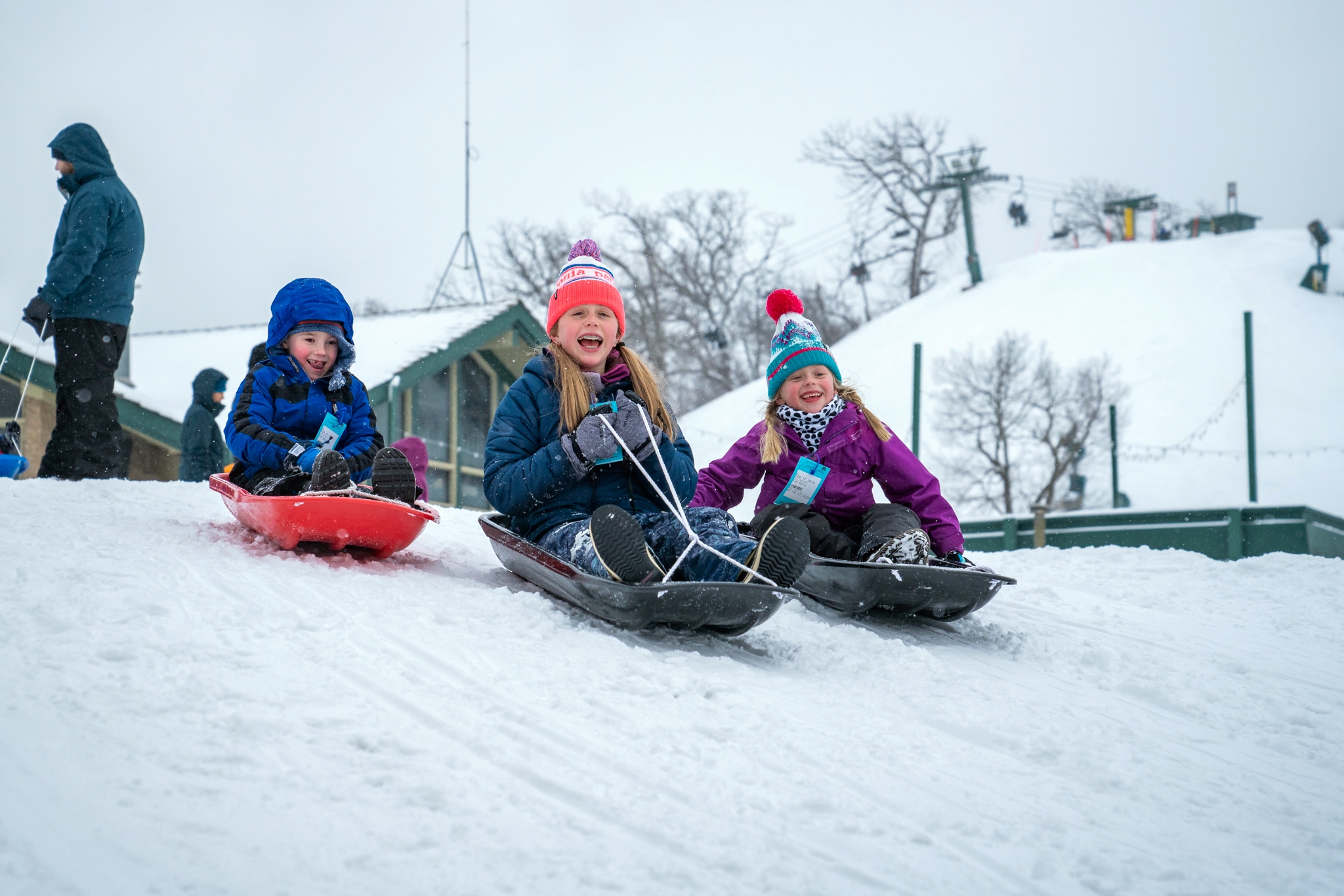 Children sledding