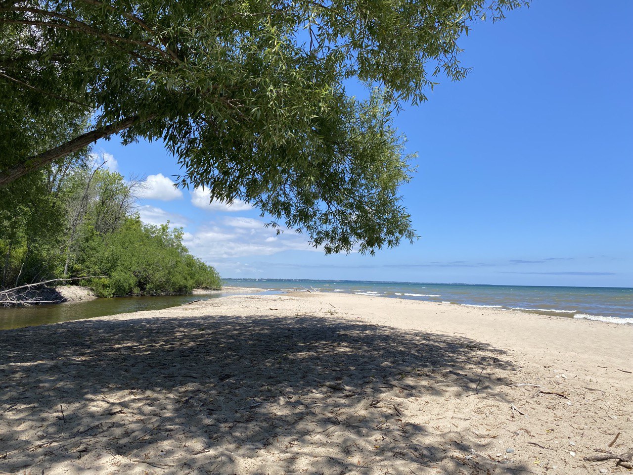 Lake Michigan beach at Silver Creek Park