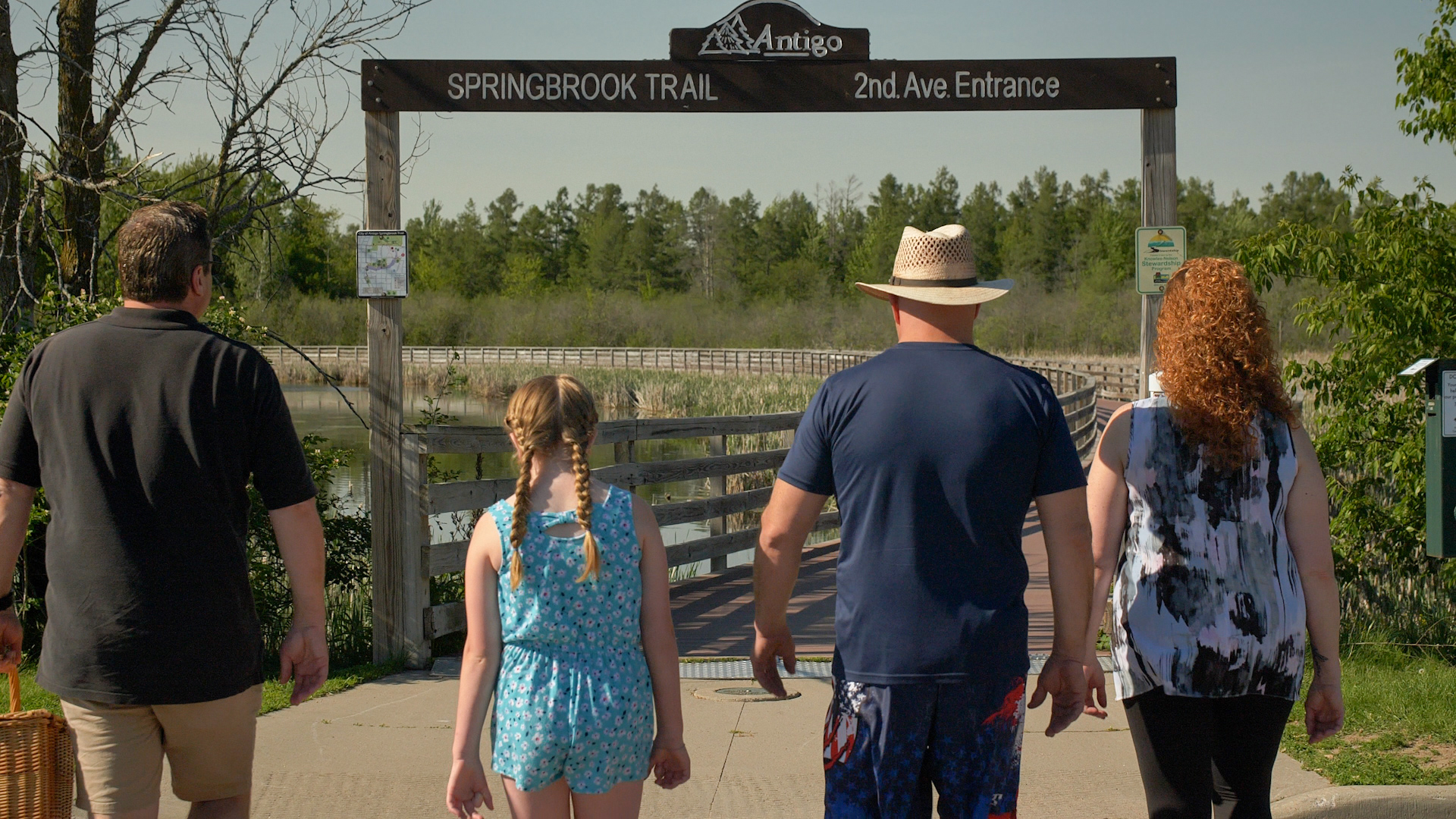 Trailhead entrance by Al Remington Little League Field on 2nd Avenue in Antigo.