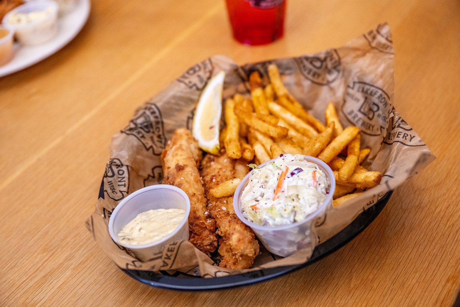 Close Up Of Fish And Fries At Lakefront Brewery In Milwaukee