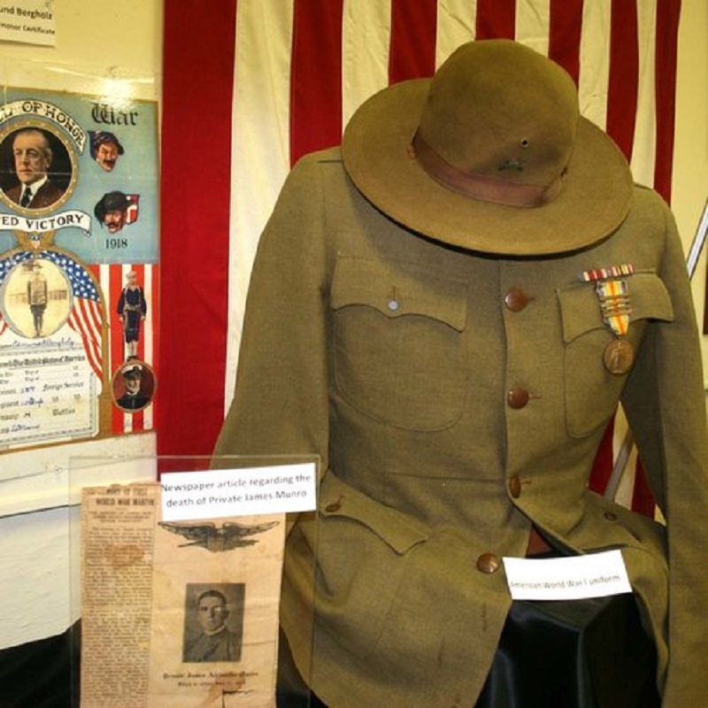 Veterans room exhibit.