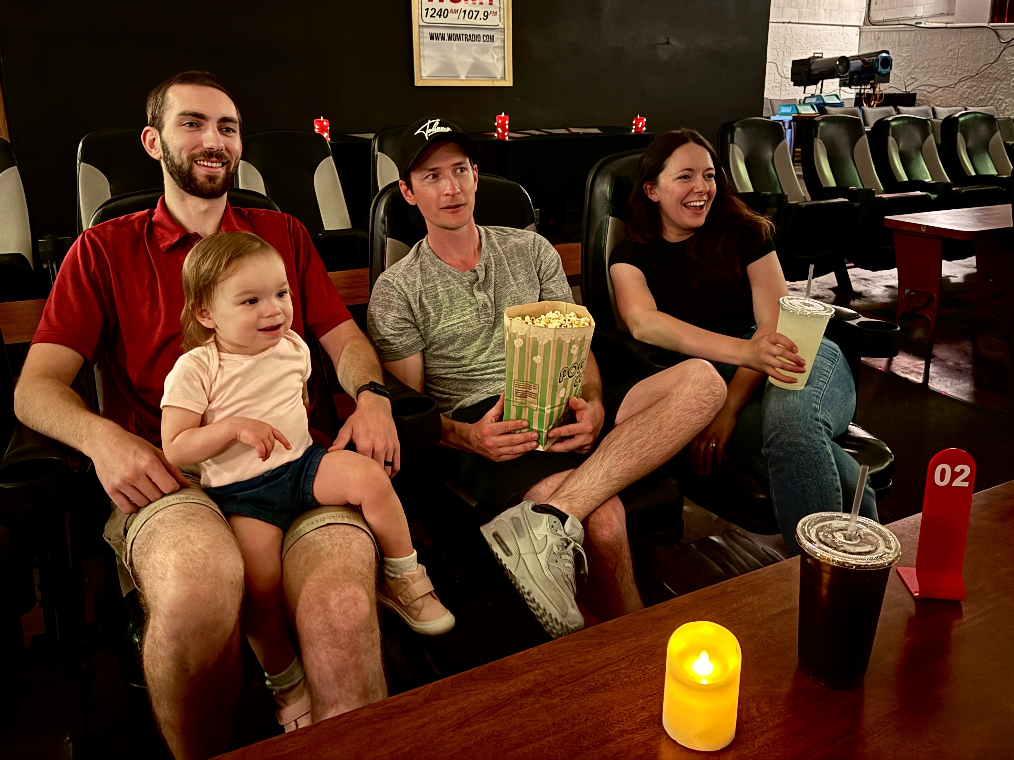 people watching a movie at Mikadow Theatre
