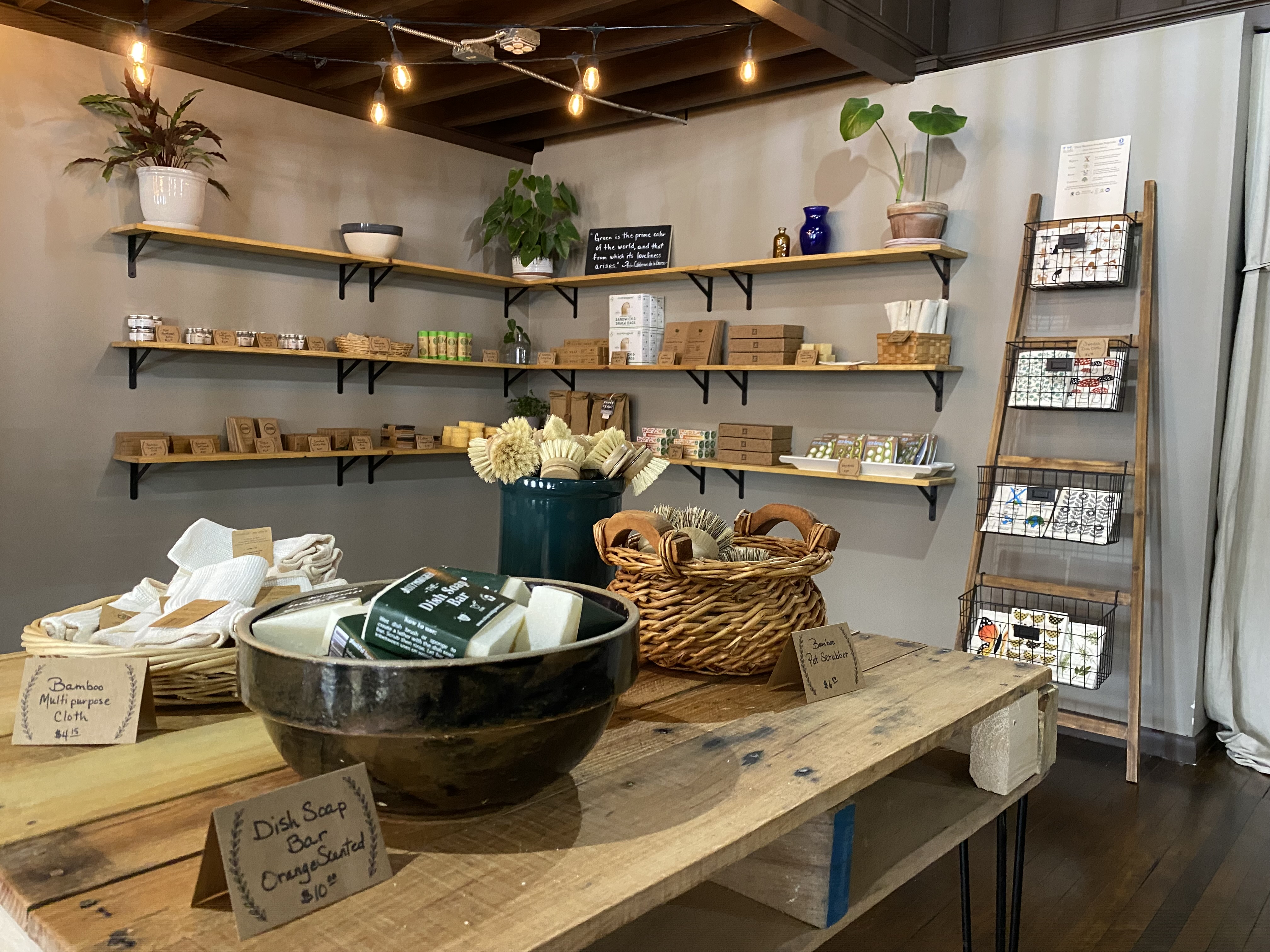 Interior of Basil's Sustainable Goods in Manitowoc