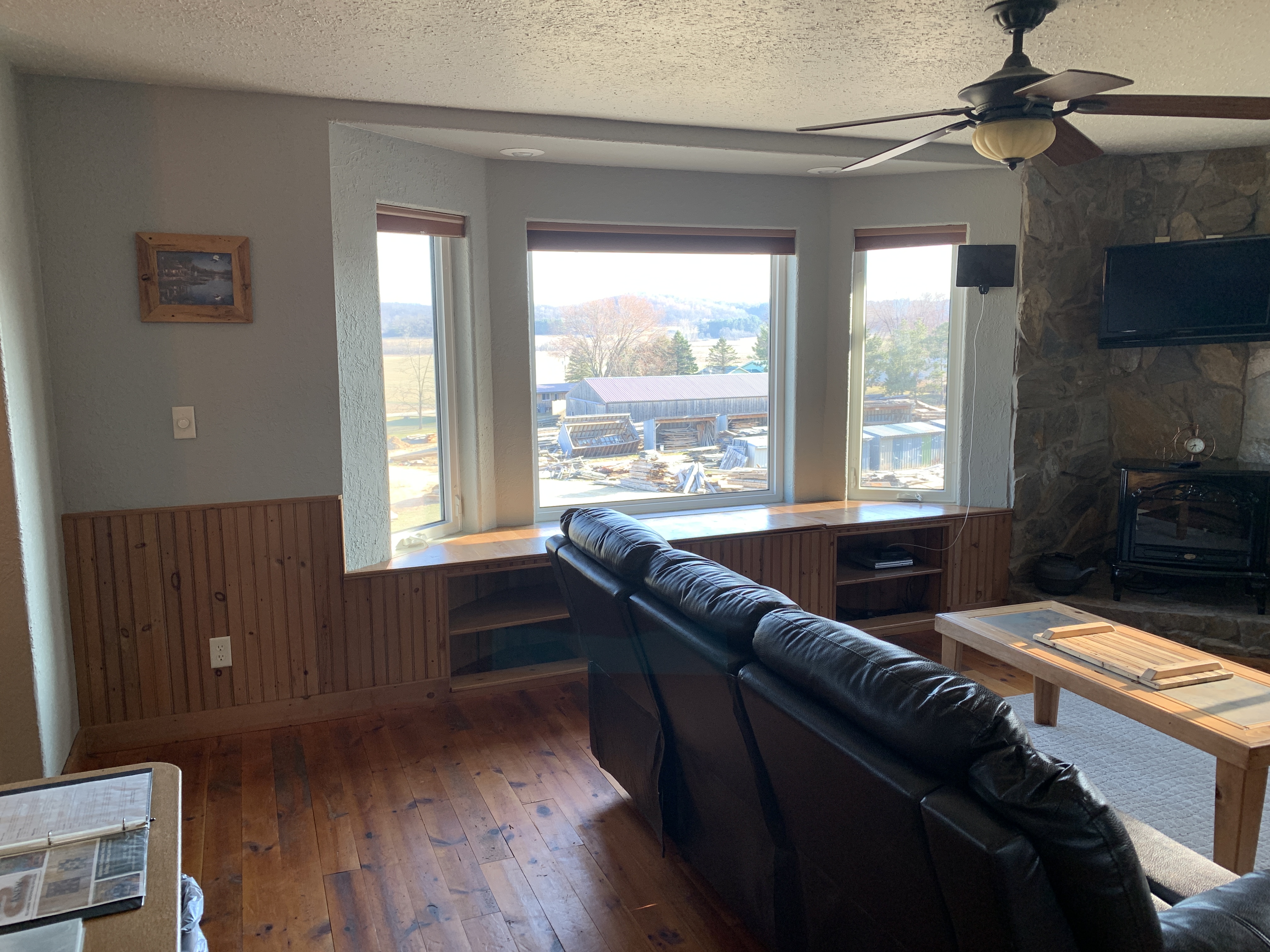 From the kitchen, looking toward the living room.