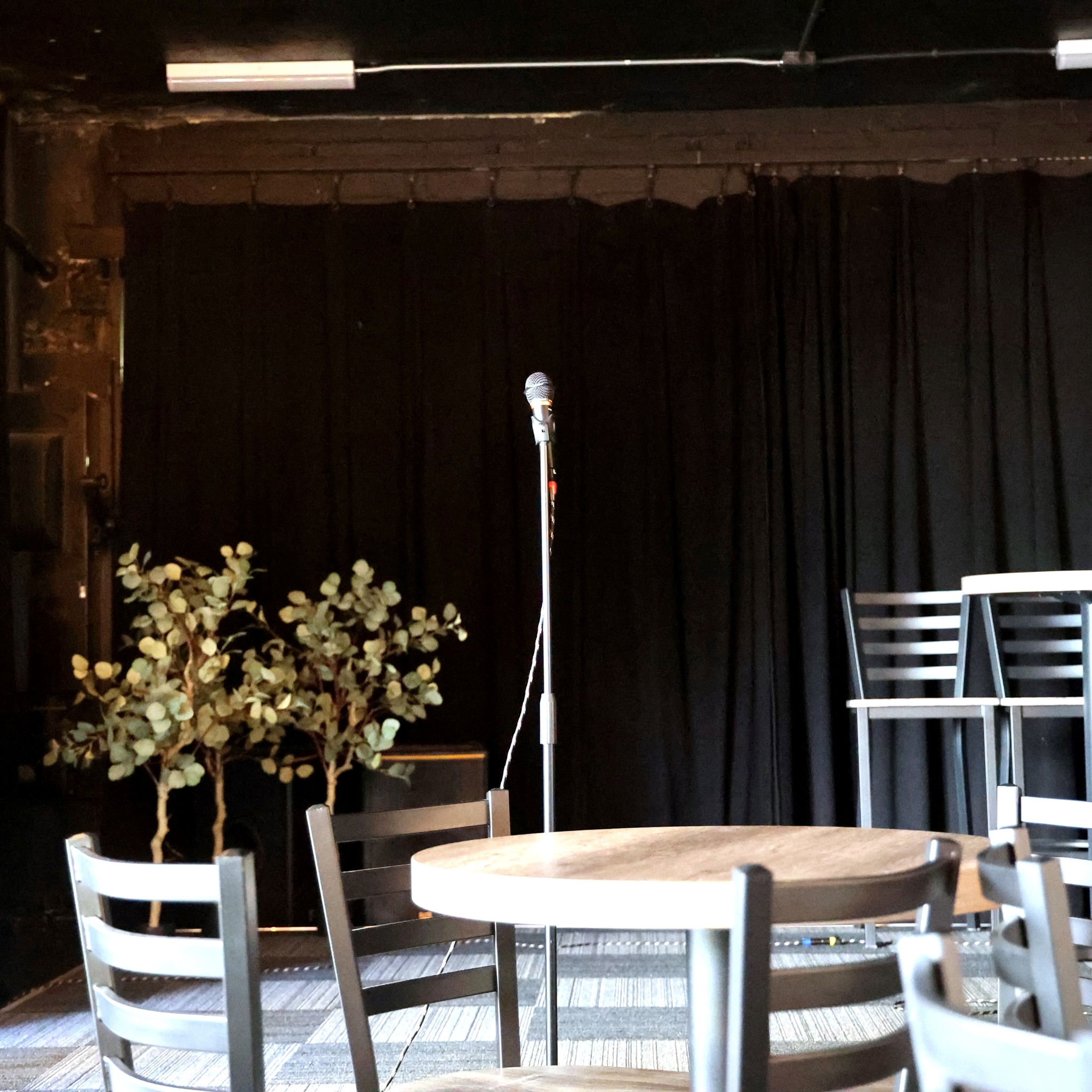 The stage at The Grapevine Theater