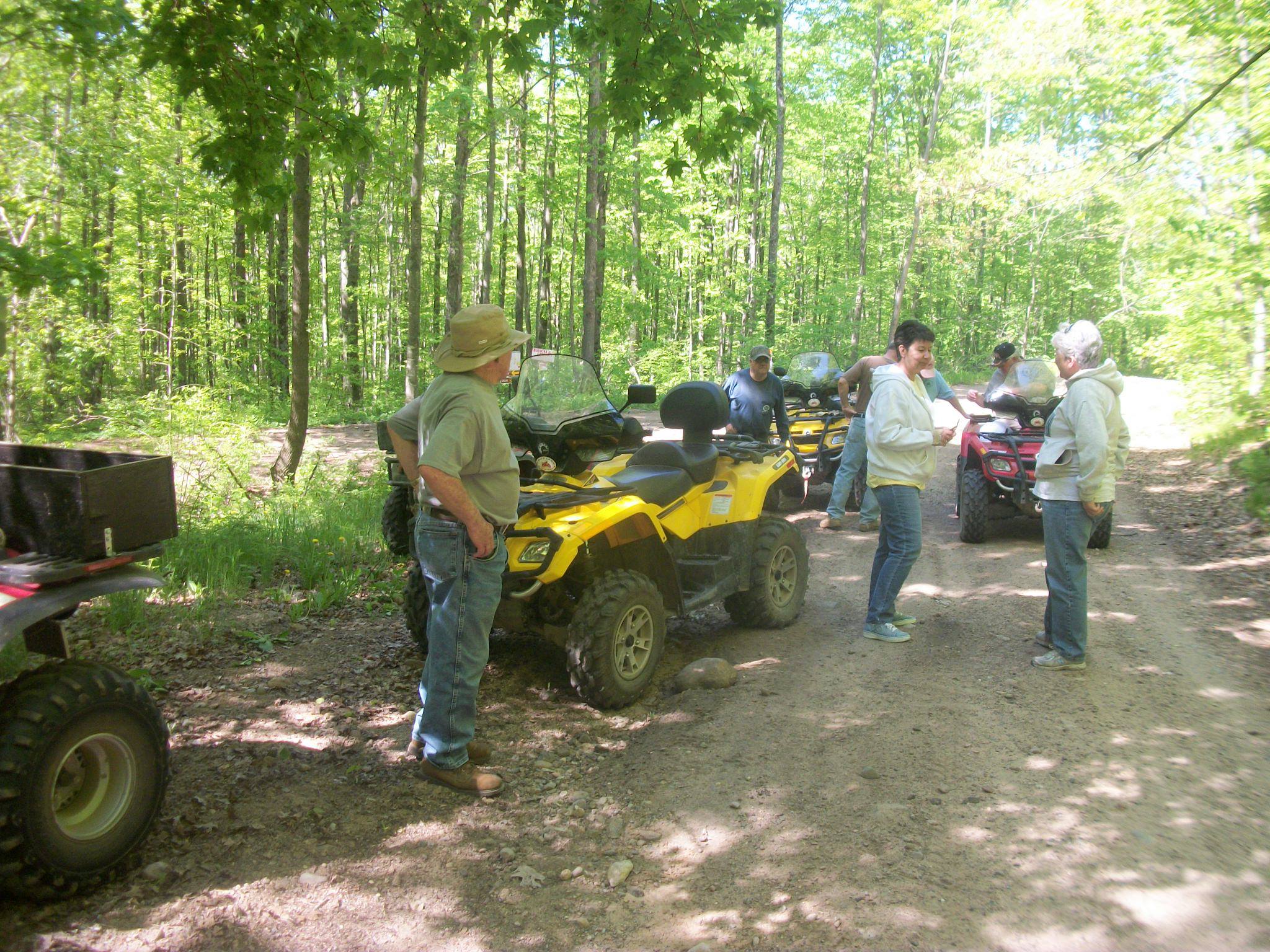 Taking a rest on White Lake's ATV trails in Langlade County