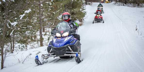 Snowmobiling in the Washburn County Forest