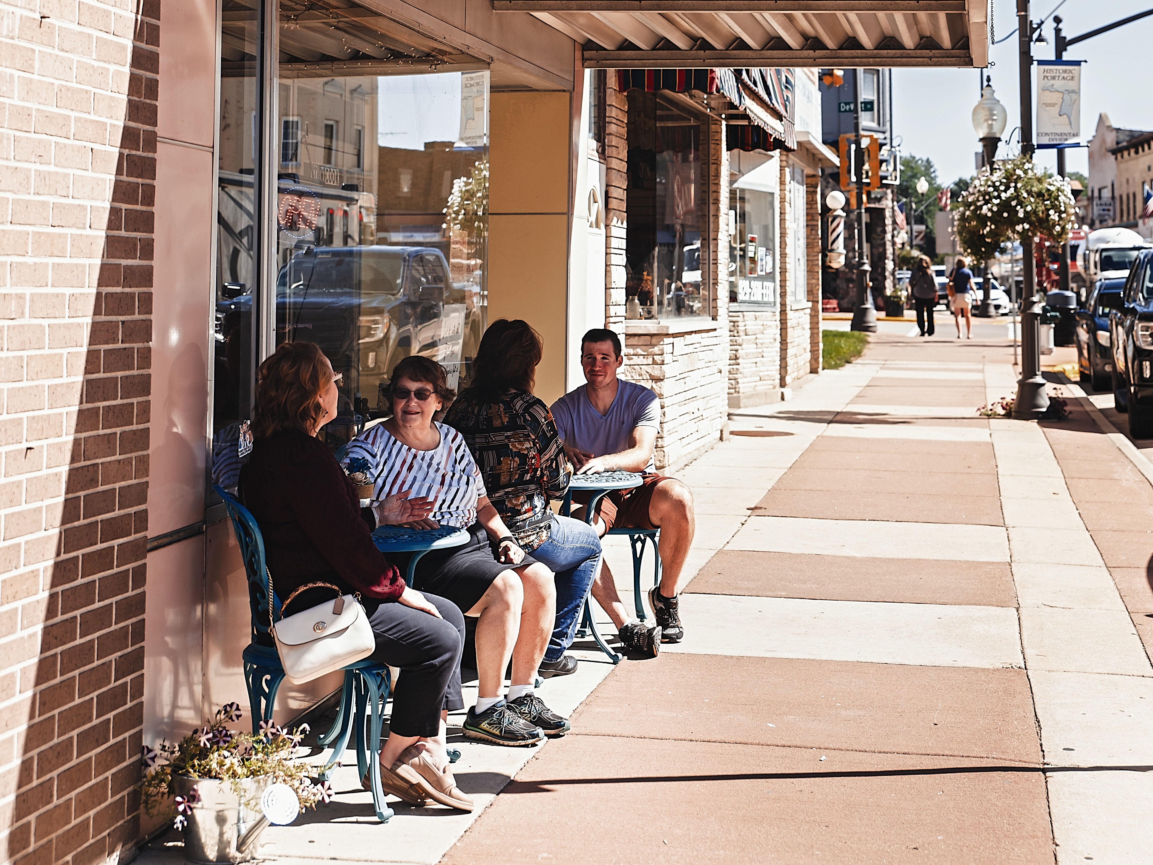 Dining outside at Portage Cafe