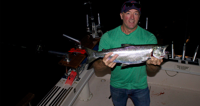 Fishing on Lake Michigan