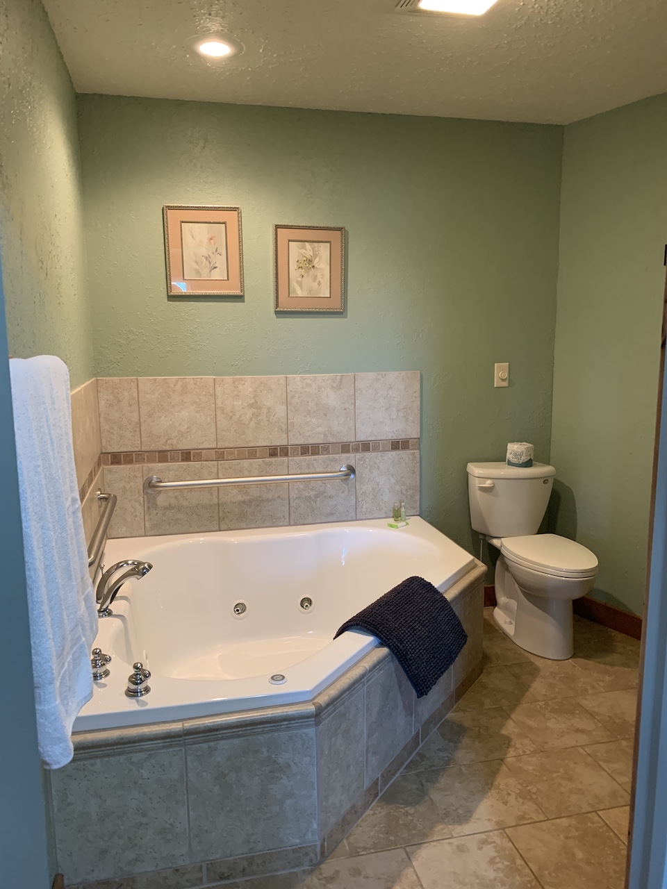 Enjoy a big jetted tub at the end of a long busy day!