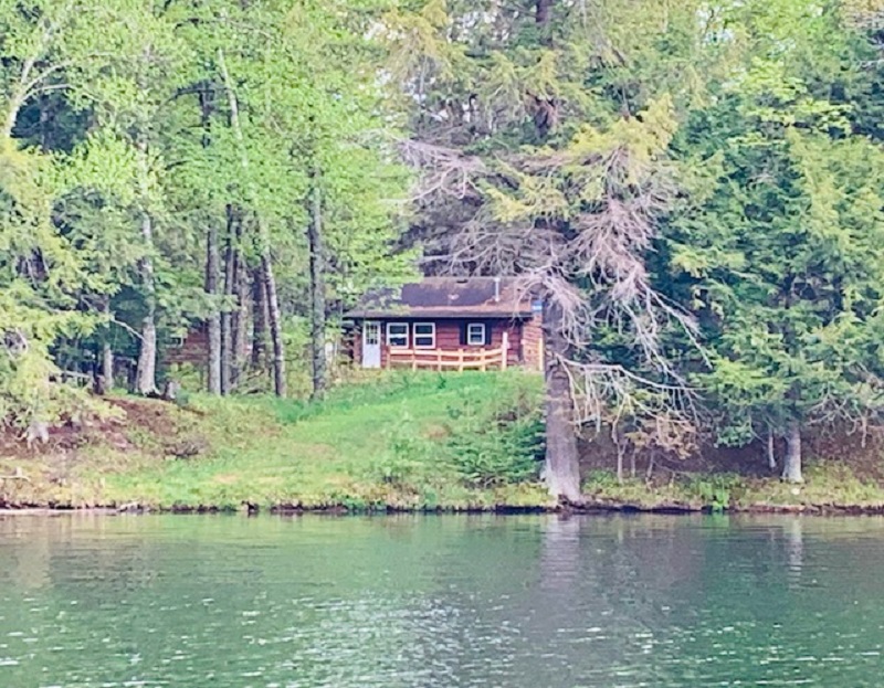 View of Gibson's Getaway from Maple Lake.