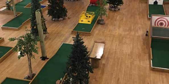 Indoor shot of the course