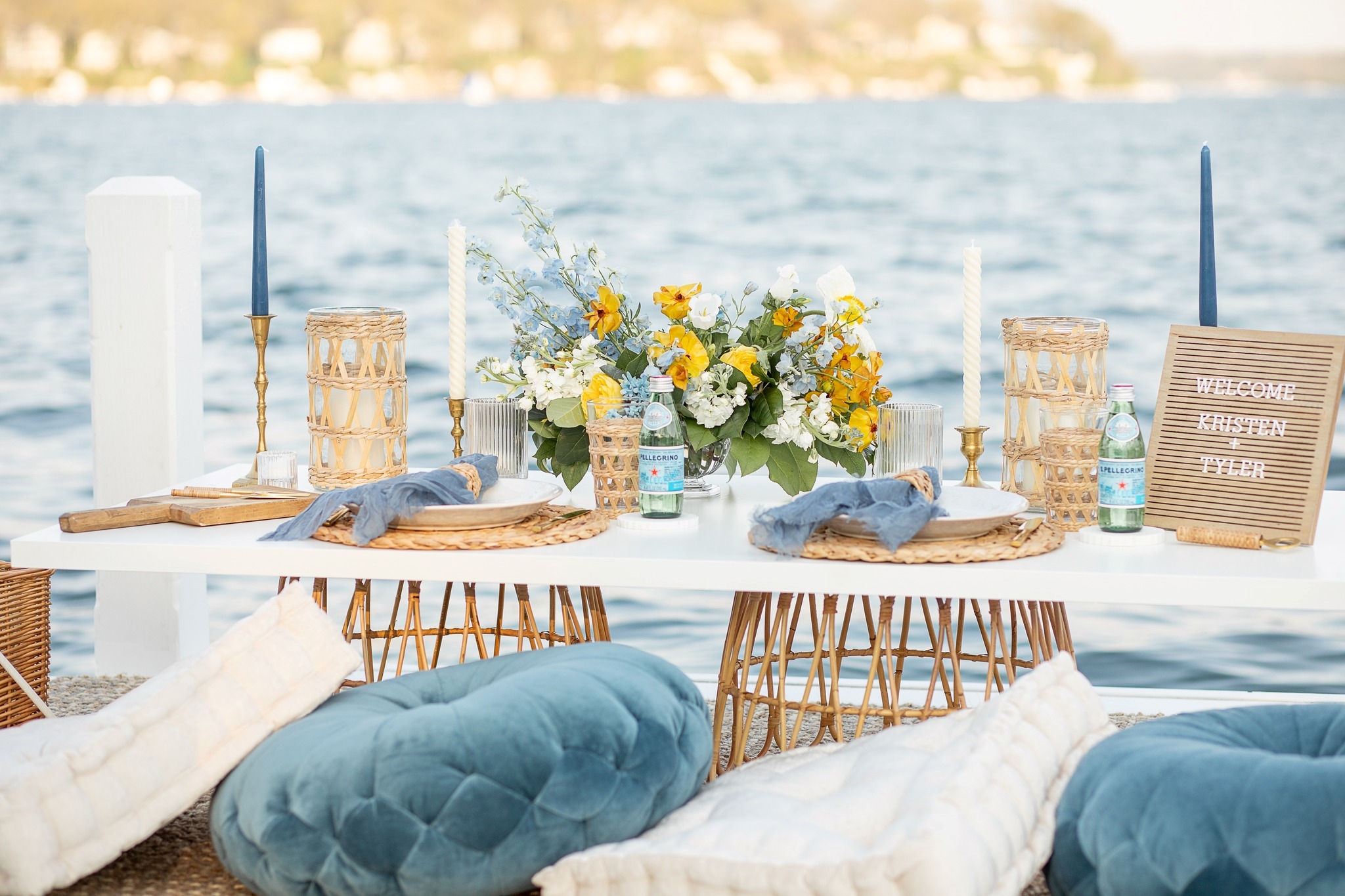 Set up for a picnic in a park.