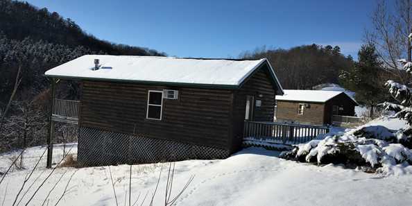 Open year round, The Kickapoo Valley Ranch Guest Cabins are the perfect winter getaway!