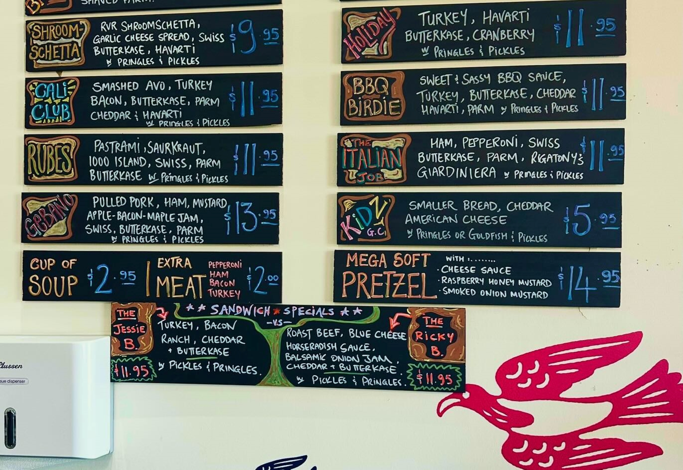 Sandwich menu at Mashtun Brewing