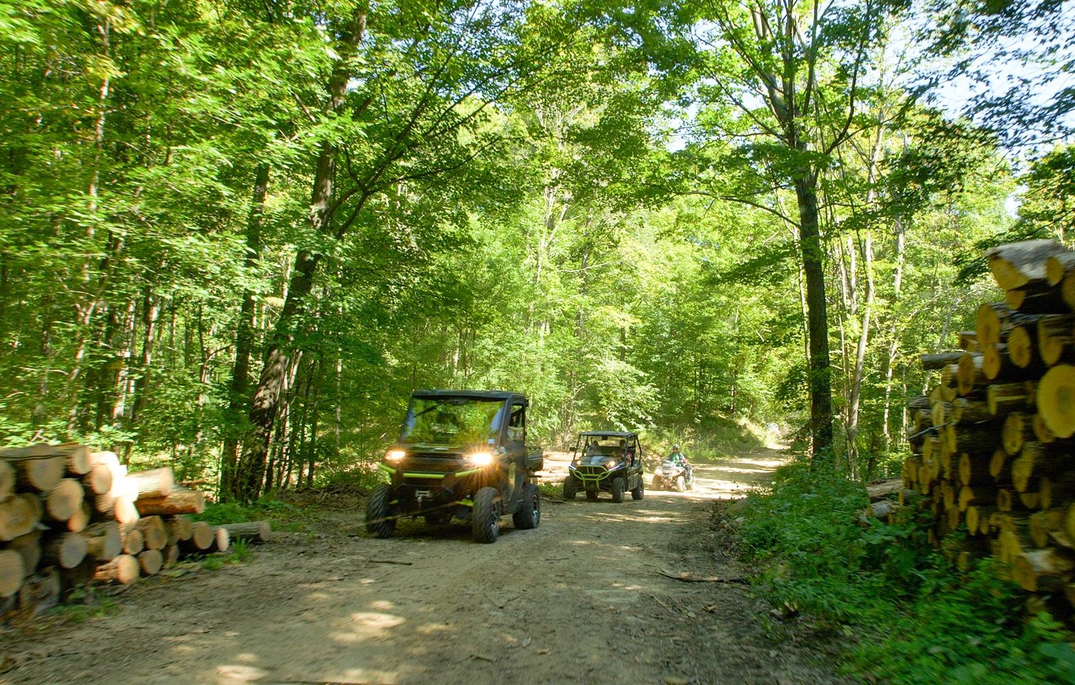 Langlade County’s Augustyn Springs Trail winds through forested landscapes using historic logging roads, offering riders a rugged and scenic route through the heart of the Northwoods.