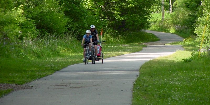 Great for biking and hiking, the Interurban Trail is utilized year round.