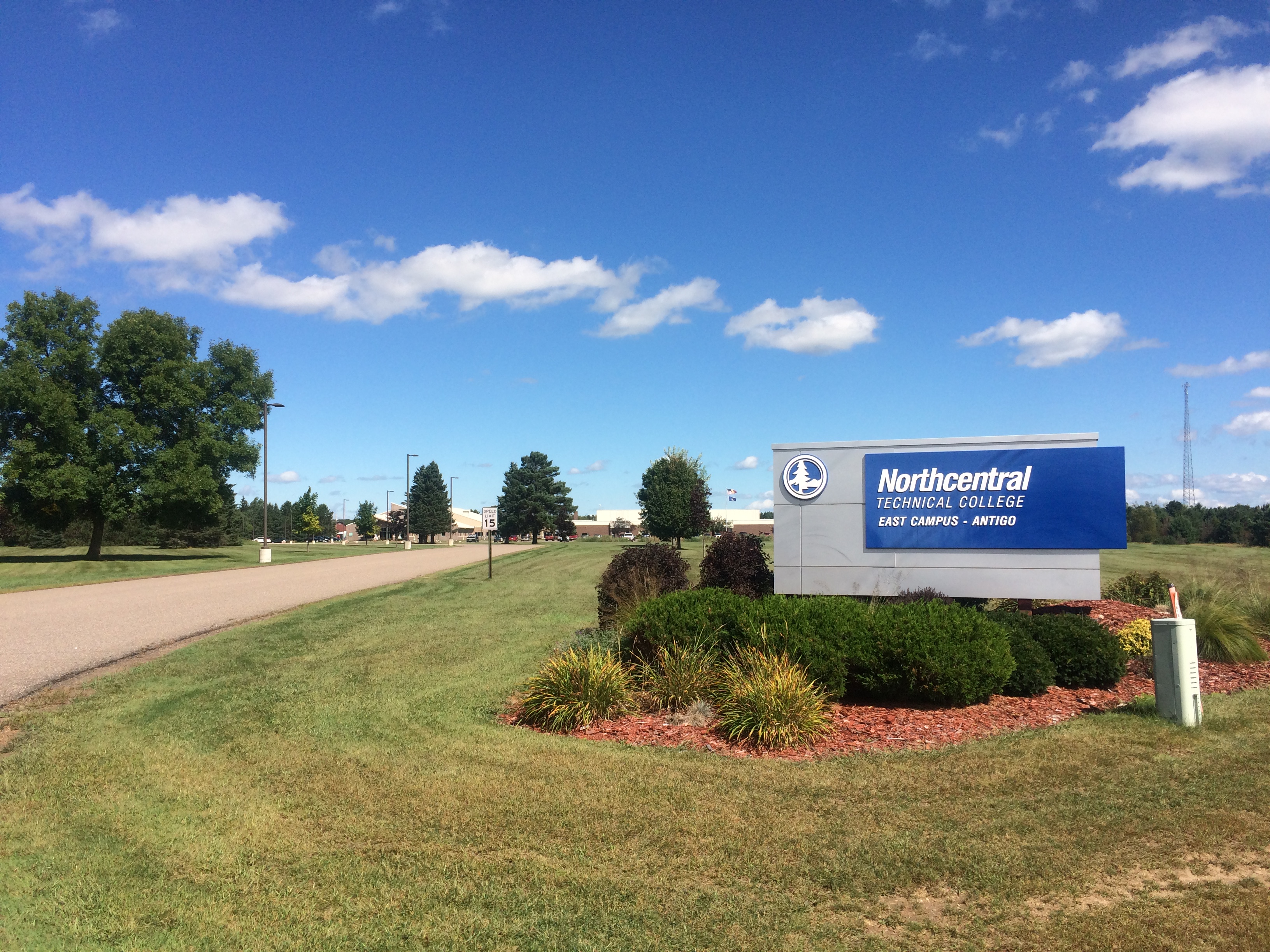 Northcentral Technical College - Antigo Campus driveway.