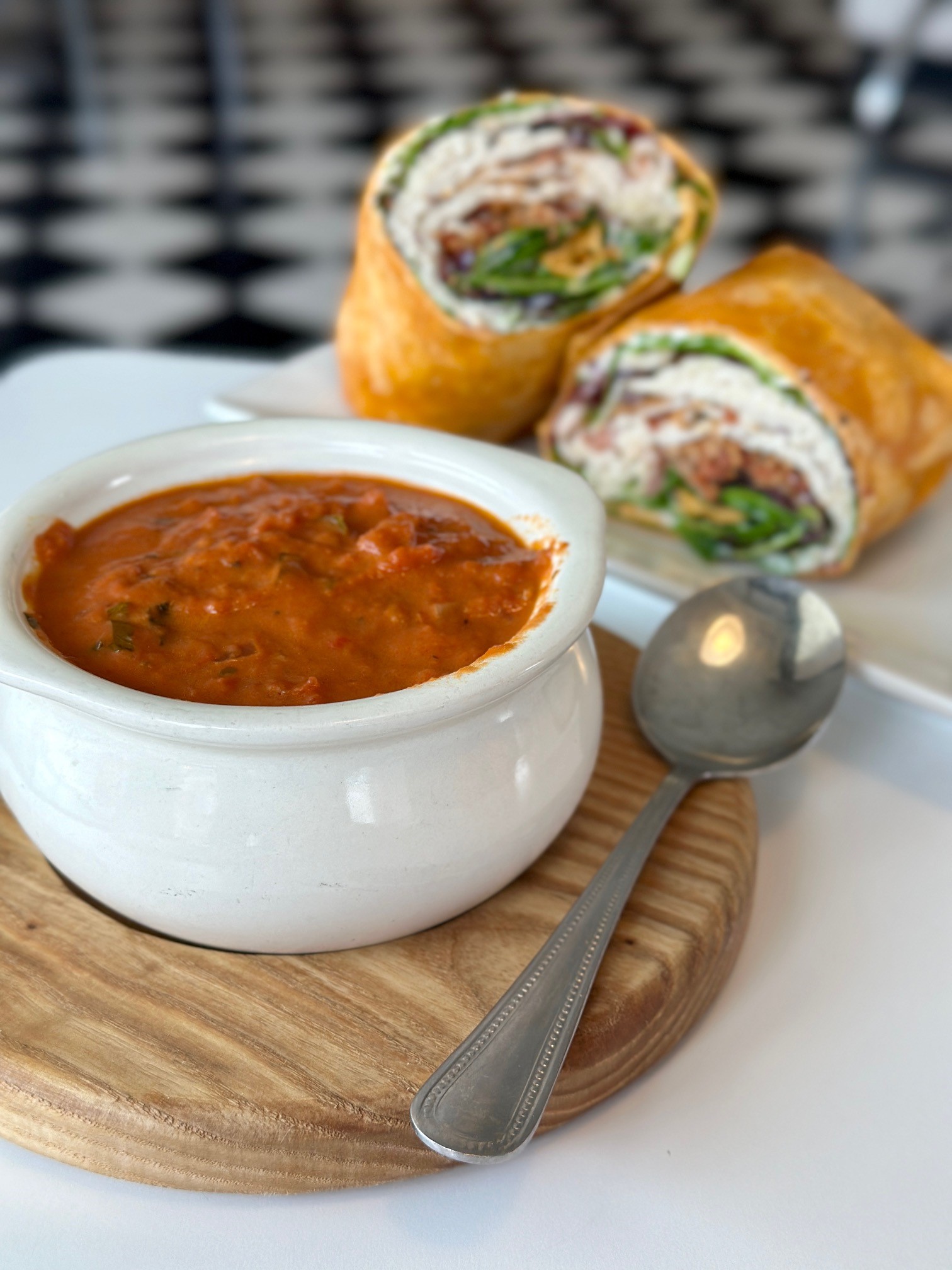 Maretti's Deli  tomato basil and turkey wrap