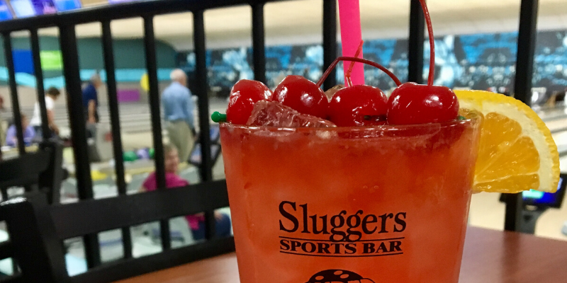 "Cheers" to Sluggers Sports Bar &amp; Grill inside Super Bowl. Craft cocktails, beer, and wine!