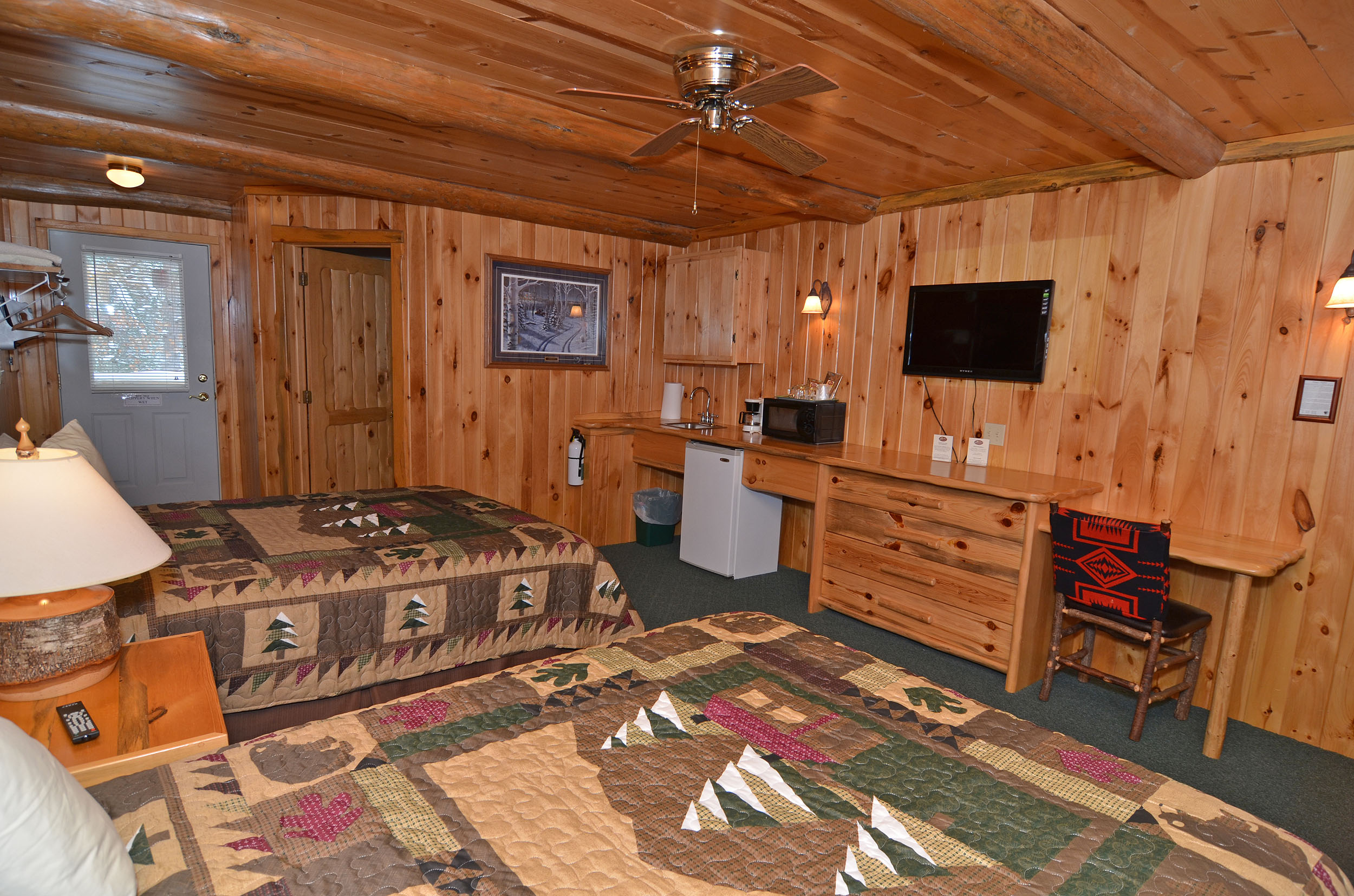 Stay in one of our northwoodsy rooms!