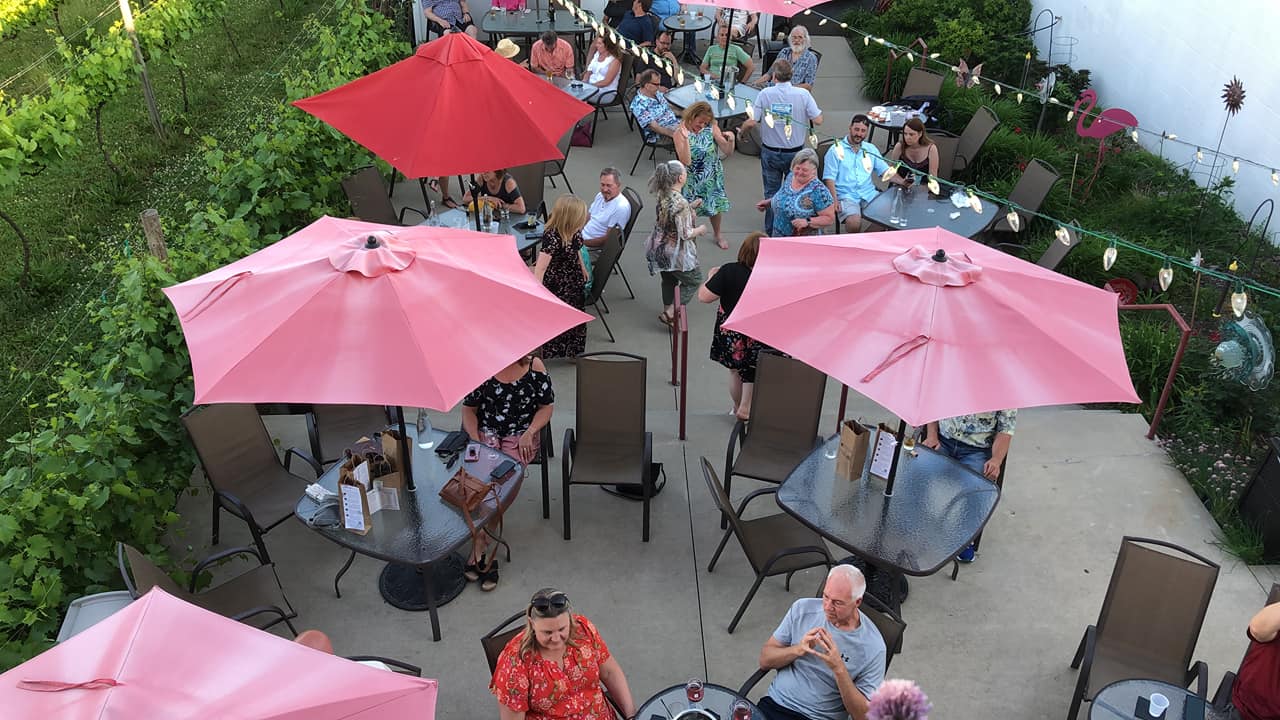 Patio at Geneva Lakes Distillery