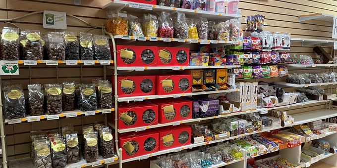 We have gift boxes in a variety of sizes plus so many smaller bags that are the perfect size for a treat.  We have so many summer specialty treats here too. Stop in for some tasty FUN!