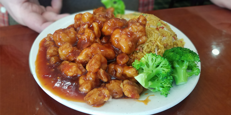 Orange Chicken with Fried Rice