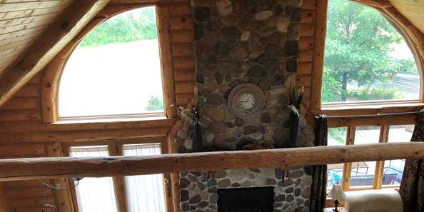 The Lodge fireplace