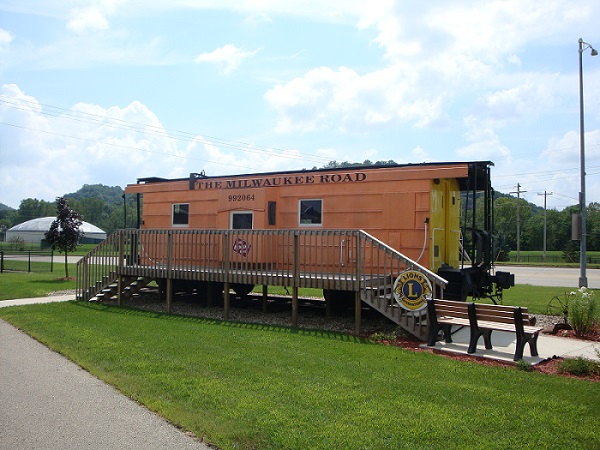 Take a look inside the caboose during regular business hours.