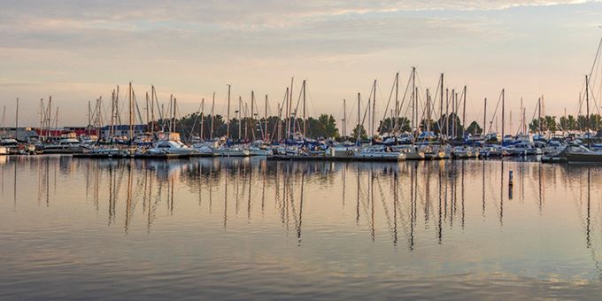 &quot;Barker&#39;s Island in the Morning&quot; by Randen Pederson. Photo from barkers-island-marina.com